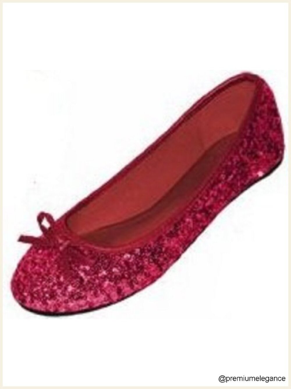 Women's Sequin Glitter Bow Ballet Flat Shoes - Sparkly Comfortable Slip-On